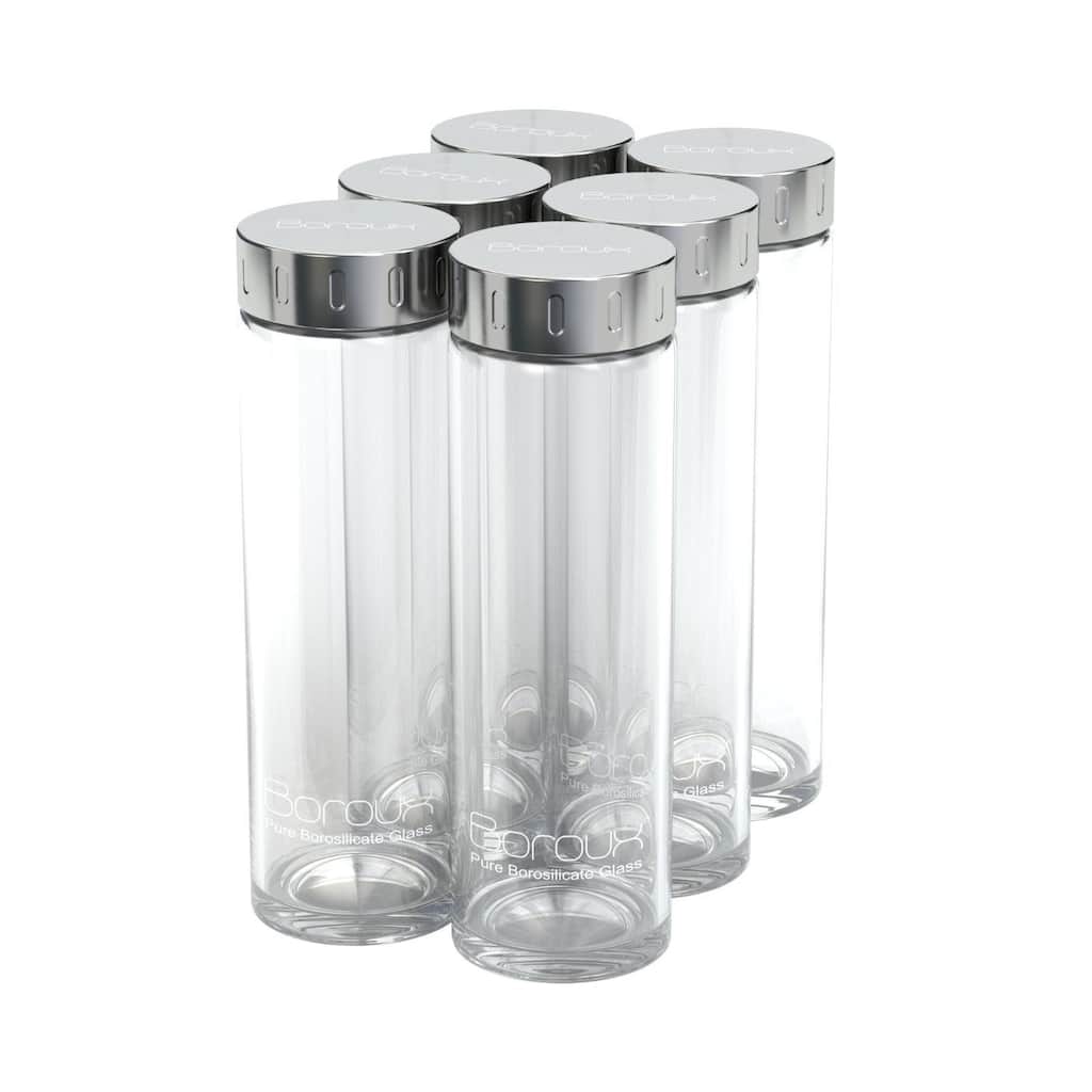 Boroux 6-pack of Bottles - Silver