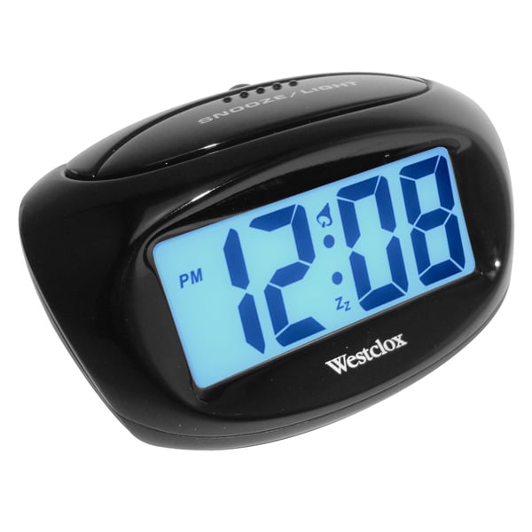 Westclox Easy To Read LCD Large Readout Alarm Clock