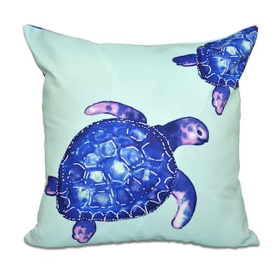 Turtle Tales Animal Print 26-inch Throw Pillow