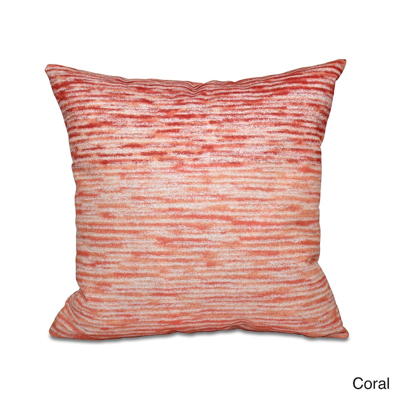 Ocean View Geometric Print 20-inch Throw Pillow - Orange