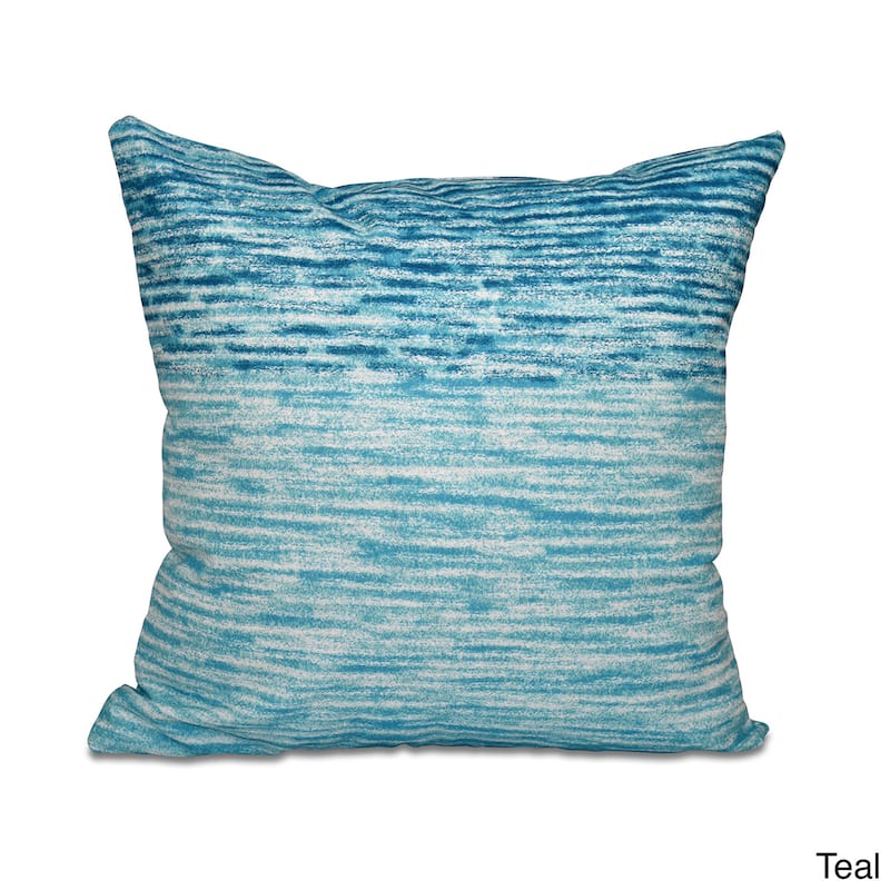 Ocean View Geometric Print 20-inch Throw Pillow - Teal