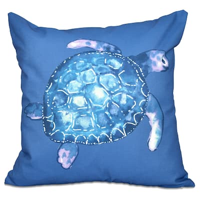 Sea Turtle Animal Print 20-inch Throw Pillow