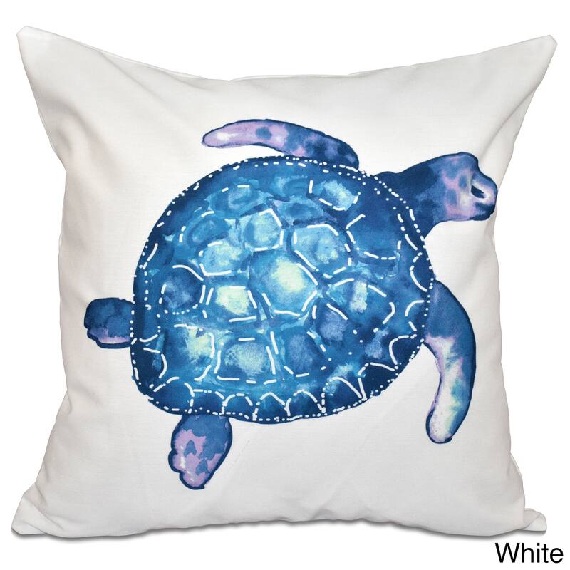 Sea Turtle Animal Print 20-inch Throw Pillow