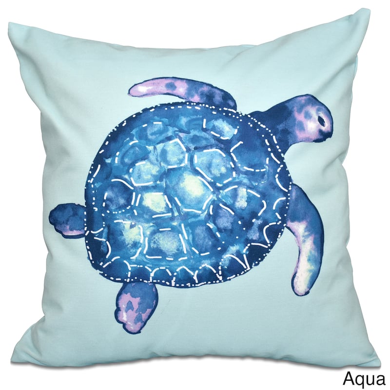 Sea Turtle Animal Print 20-inch Throw Pillow