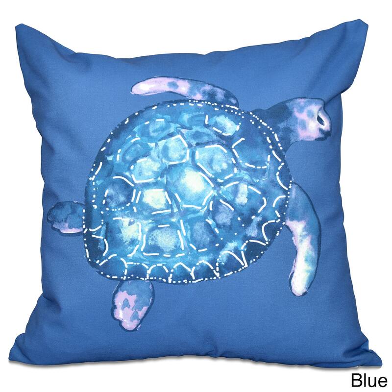 Sea Turtle Animal Print 20-inch Throw Pillow