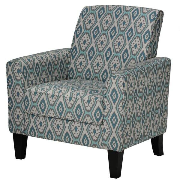 Cortesi Home Tali Blue Diamond Arm Accent Chair
