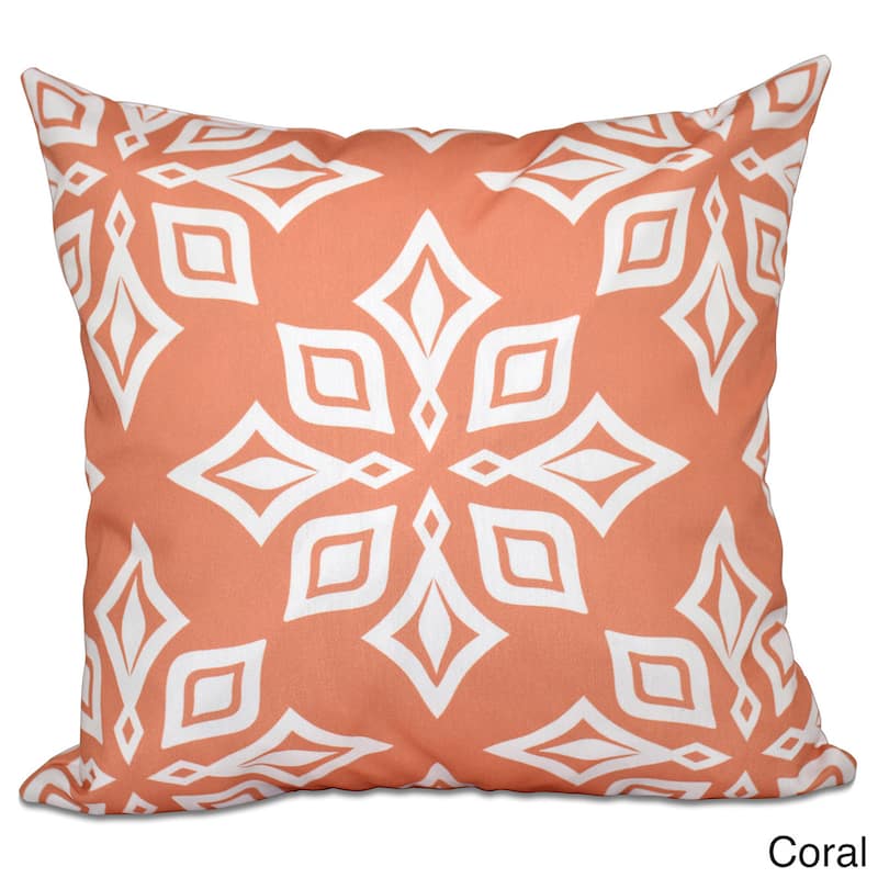 Beach Star Geometric Print 18-inch Throw Pillow - Orange