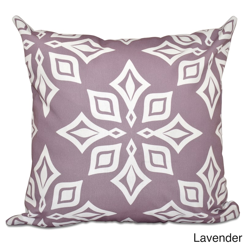 Beach Star Geometric Print 18-inch Throw Pillow - Purple