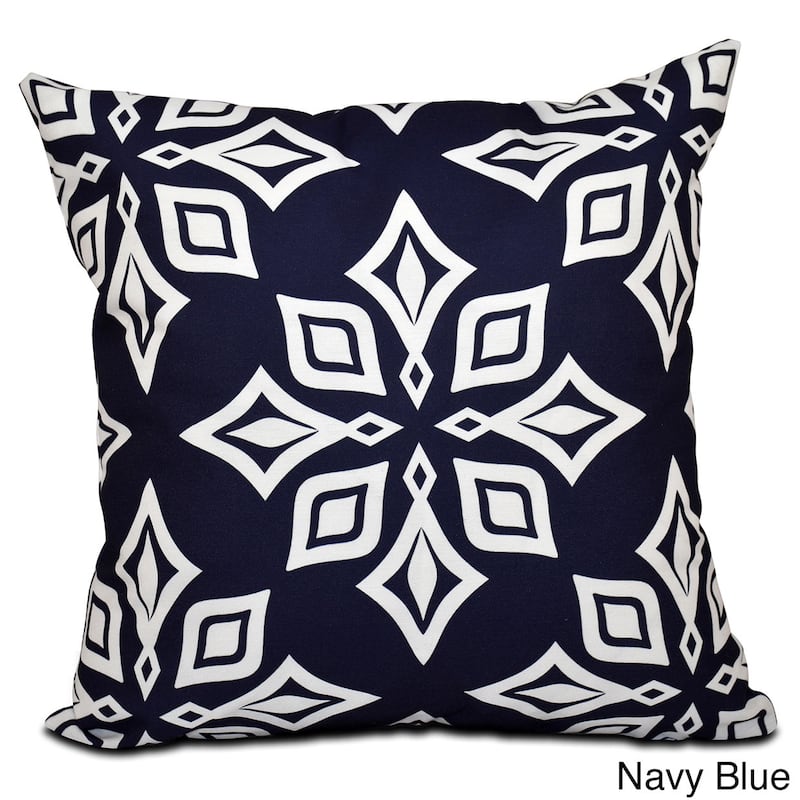 Beach Star Geometric Print 18-inch Throw Pillow - Navy