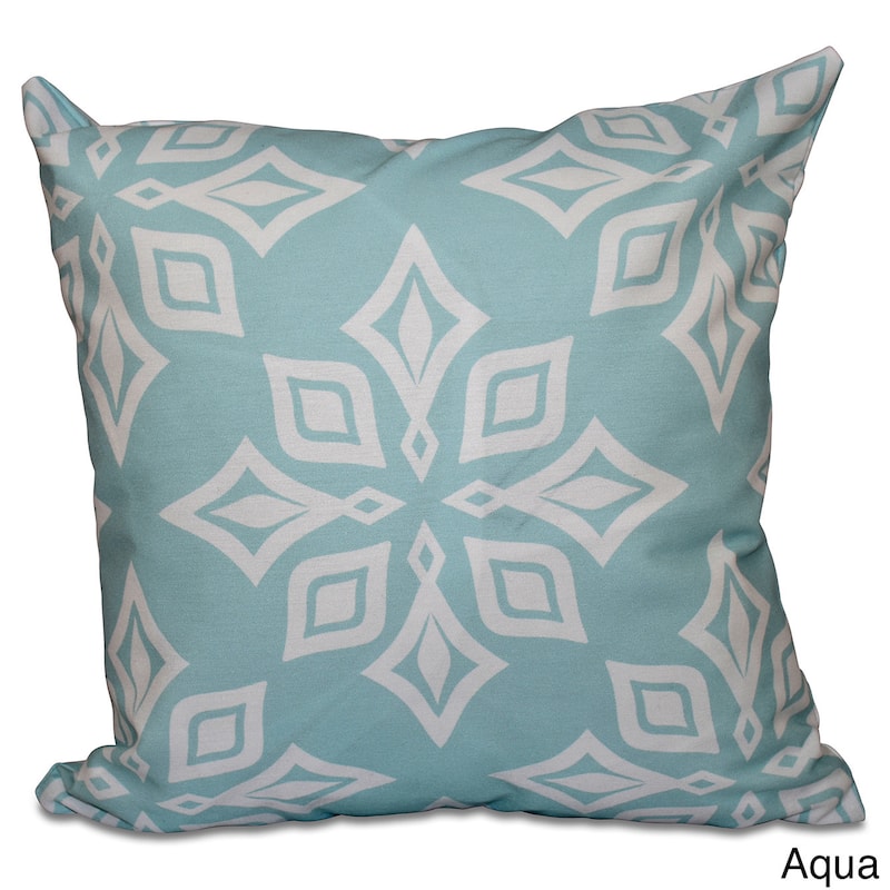 Beach Star Geometric Print 18-inch Throw Pillow - Aqua