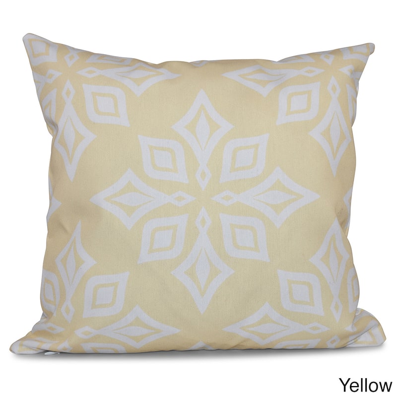 Beach Star Geometric Print 18-inch Throw Pillow - Yellow