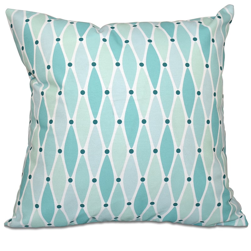 Wavy Geometric Print 18-inch Throw Pillow