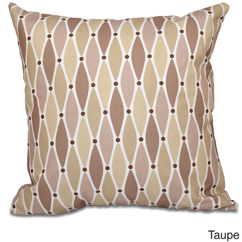 Wavy Geometric Print 18-inch Throw Pillow - Taupe