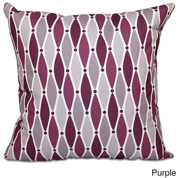 Wavy Geometric Print 18-inch Throw Pillow - Purple