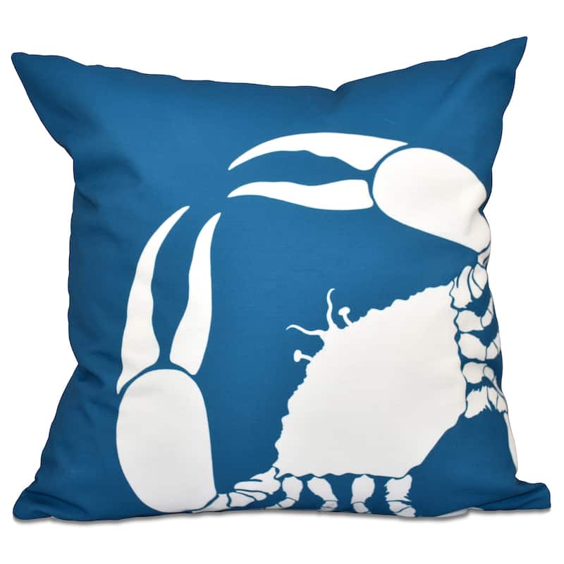 Crab Dip Animal Print 18-inch Throw Pillow