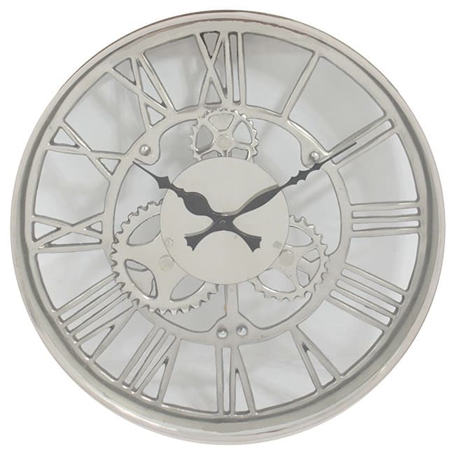 Industrial Aluminum 14-inch Round Wall Clock