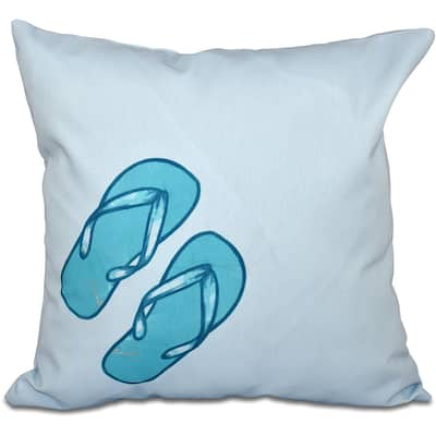 Flip Flops Geometric Print 18-inch Throw Pillow