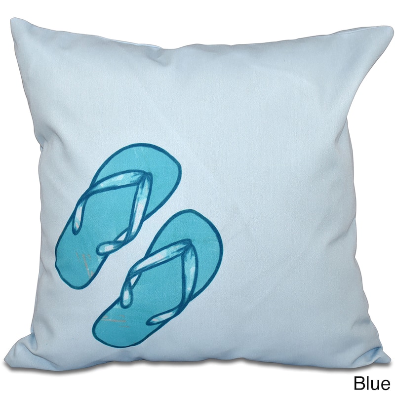 Flip Flops Geometric Print 18-inch Throw Pillow