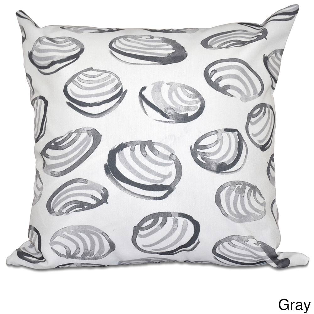 Clams Geometric Print 18-inch Throw Pillow