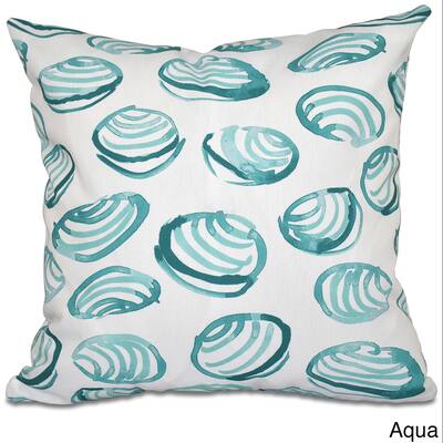 Clams Geometric Print 18-inch Throw Pillow
