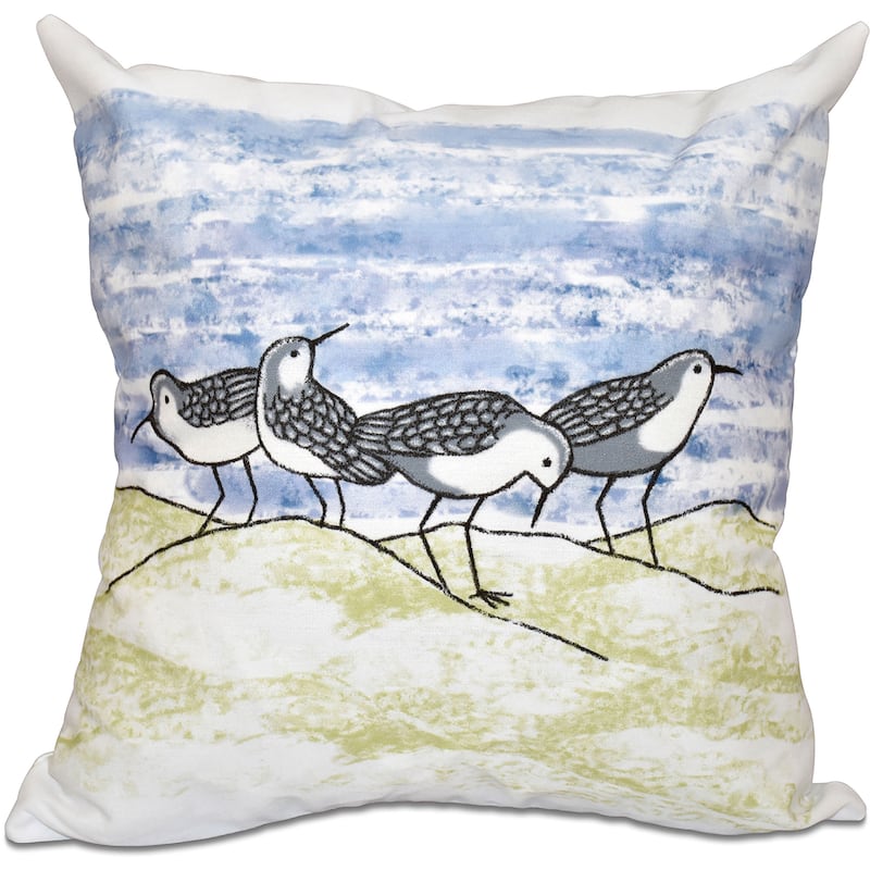 Sandpipers Animal Print 18-inch Throw Pillow