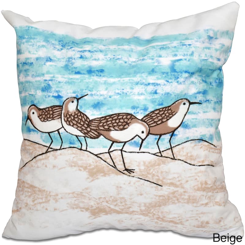 Sandpipers Animal Print 18-inch Throw Pillow