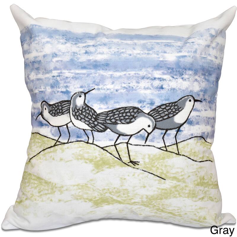 Sandpipers Animal Print 18-inch Throw Pillow