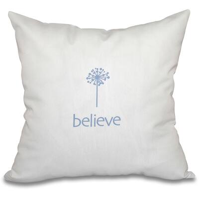 Make a Wish Word Print 18-inch Throw Pillow