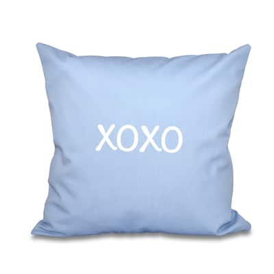 XOXO Word Print 18-inch Throw Pillow