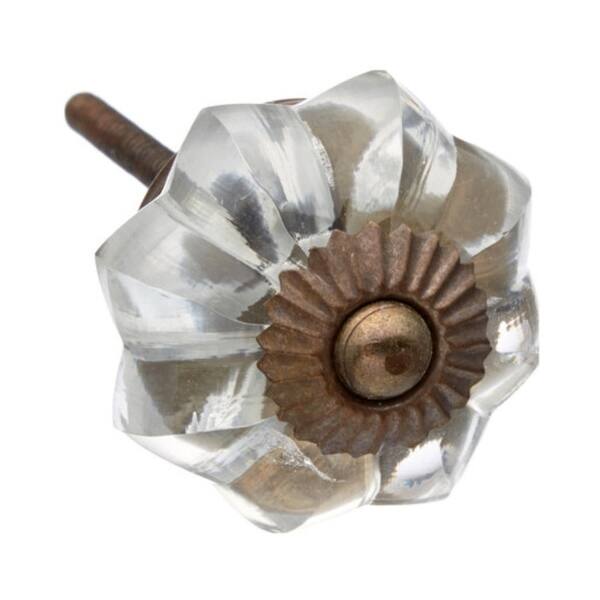 Shop Clear Vintage Melon Glass Drawer Door Cabinet Knob Pack Of