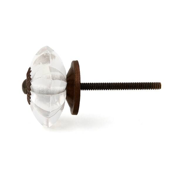 Shop Clear Vintage Melon Glass Drawer Door Cabinet Knob Pack Of