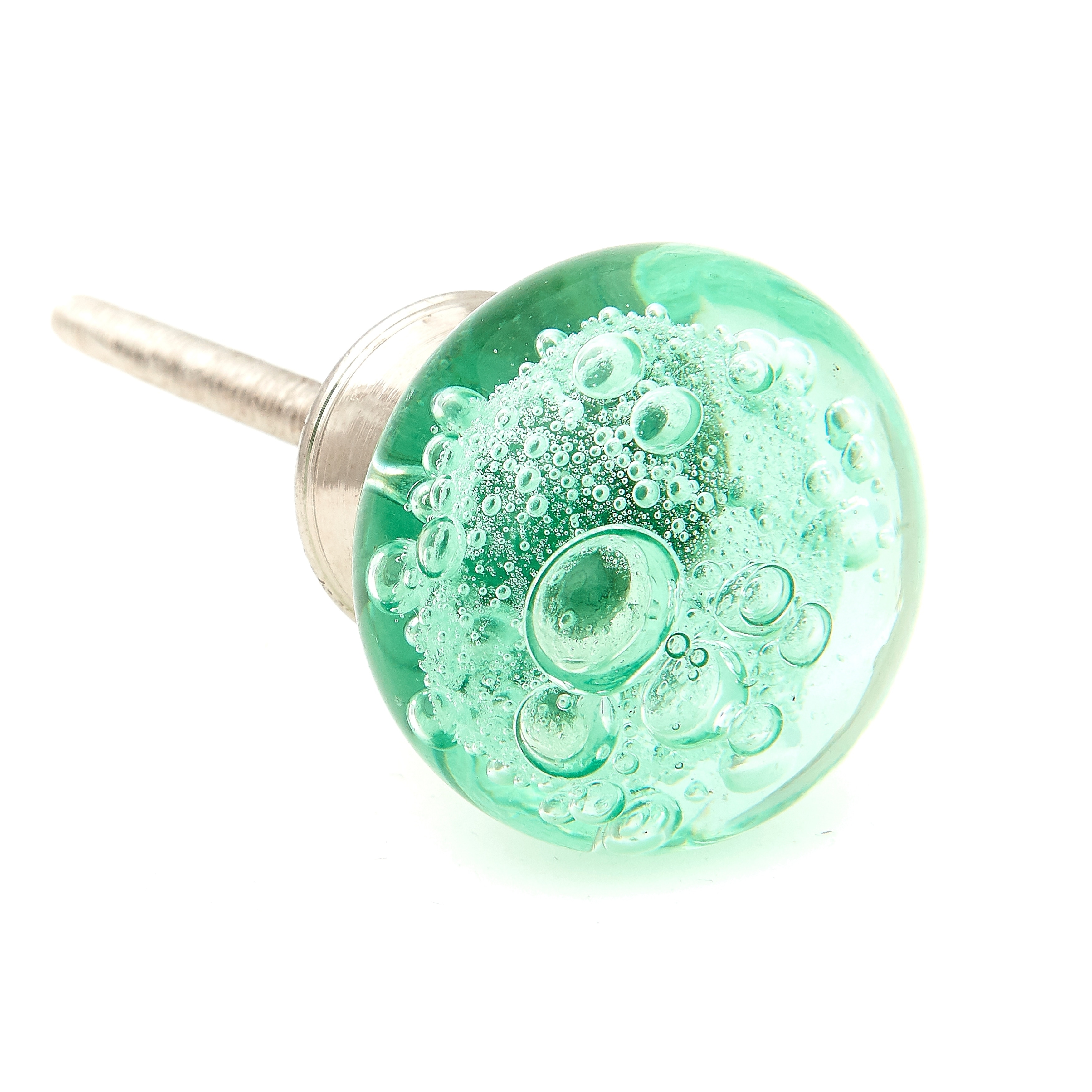 Shop Green Bubbles Glass Drawer Door Cabinet Knob Pack Of 6