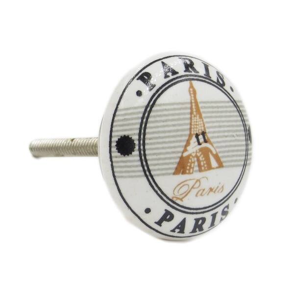Shop Paris Orange Eiffel Tower Ceramic Drawer Door Cabinet Knob