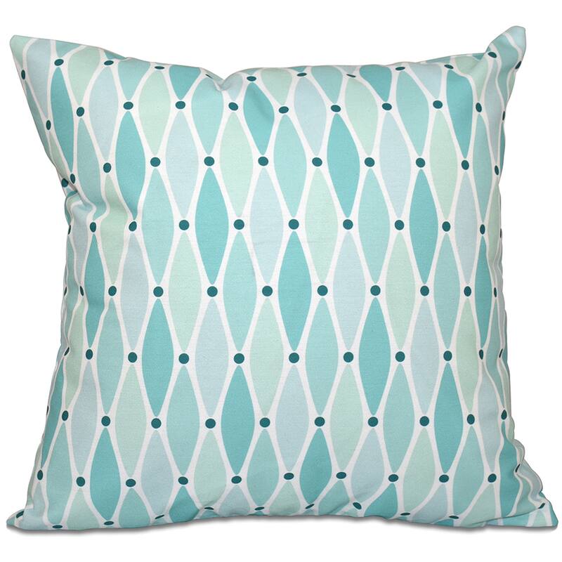 Wavy Geometric Print 16-inch Throw Pillow