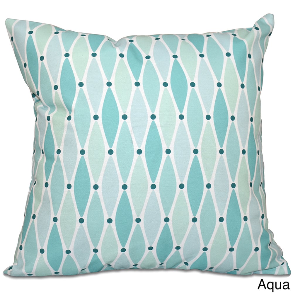 Wavy Geometric Print 16-inch Throw Pillow