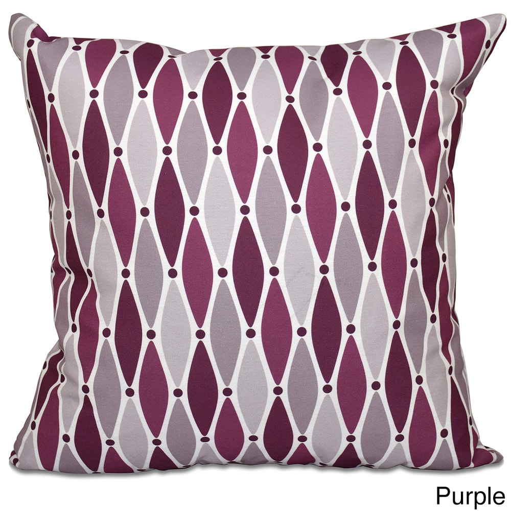 Wavy Geometric Print 16-inch Throw Pillow