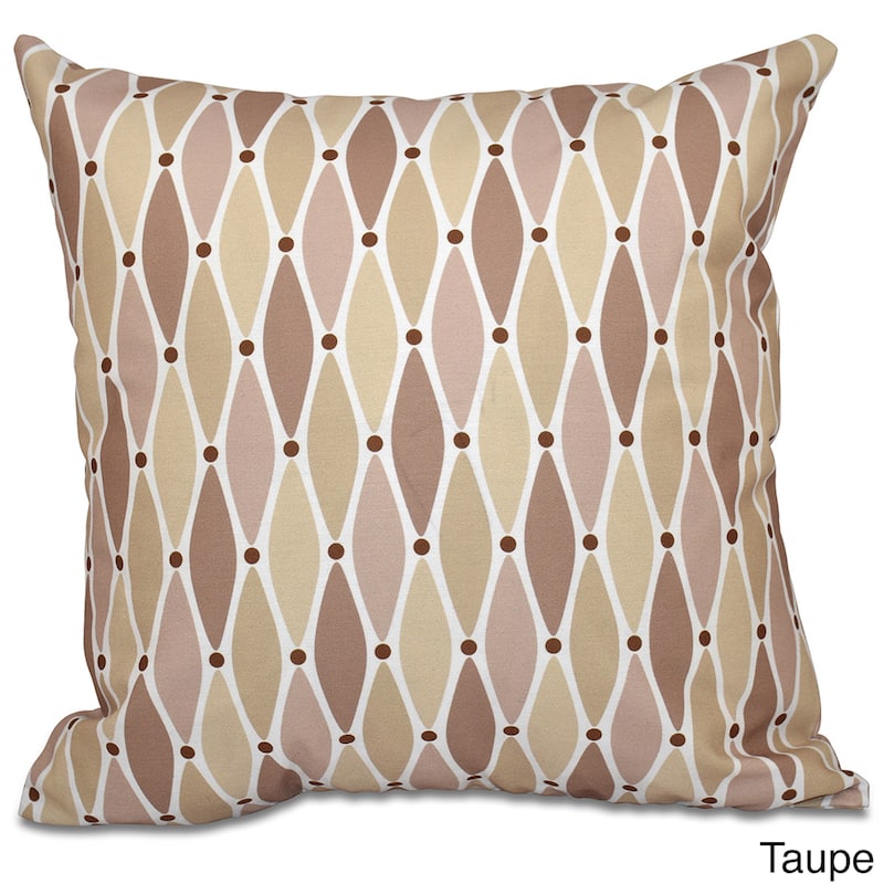 Wavy Geometric Print 16-inch Throw Pillow - Taupe