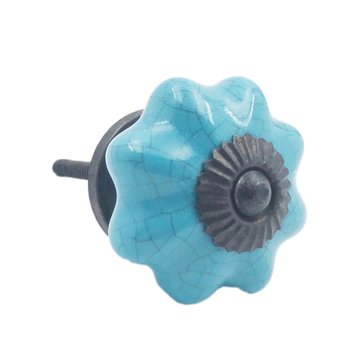 Shop Turquoise Melon Ceramic Drawer Door Cabinet Knobs Pack Of