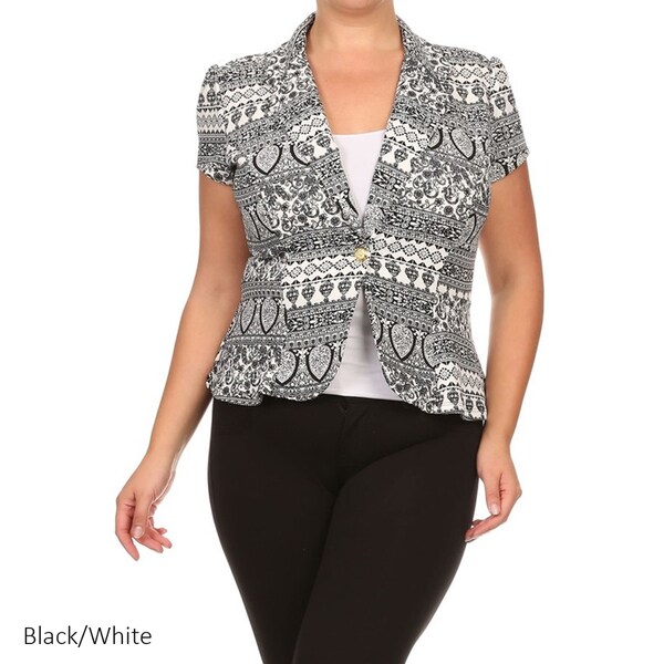 women's short sleeve black jacket
