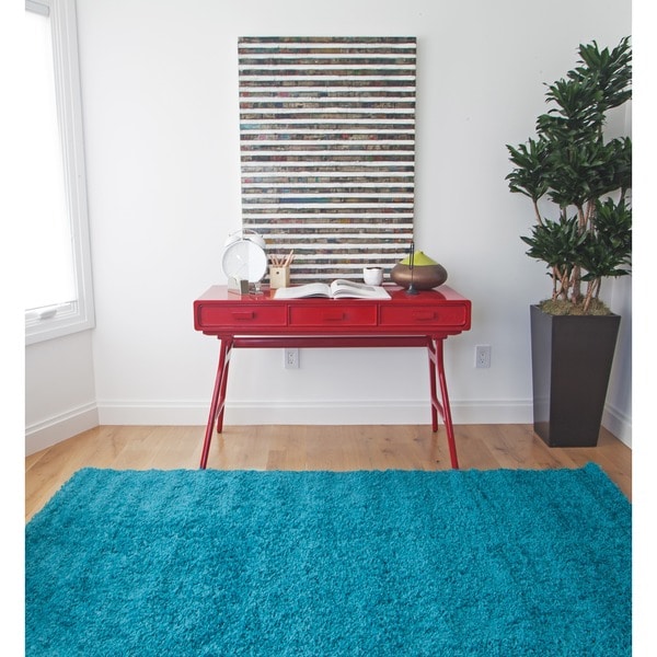 Willow Teal Olefin Area Rug by Greyson Living - 5'3" x 7'9"
