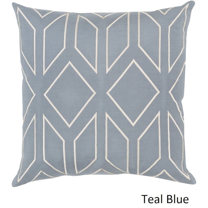 Decorative Long 20-inch Poly or Feather Down Filled Throw Pillow - Down - Teal