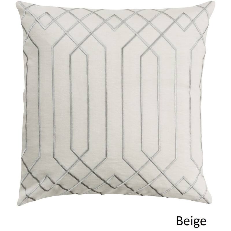 Decorative List 20-inch Poly or Feather Down Filled Throw Pillow