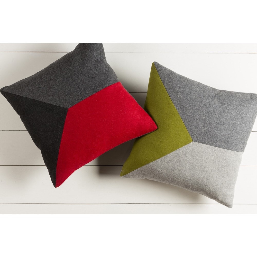 Decorative Schroeder Light Grey 18-inch Throw Pillow Cover
