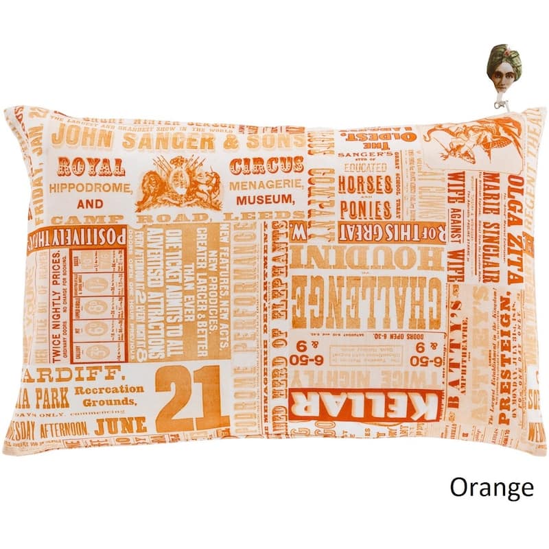 Decorative Mile Poly or Feather Down Filled Throw Pillow (13 x 20)