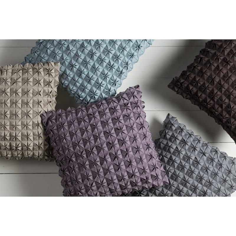 Decorative Real 20-inch Poly or Feather Down Filled Throw Pillow