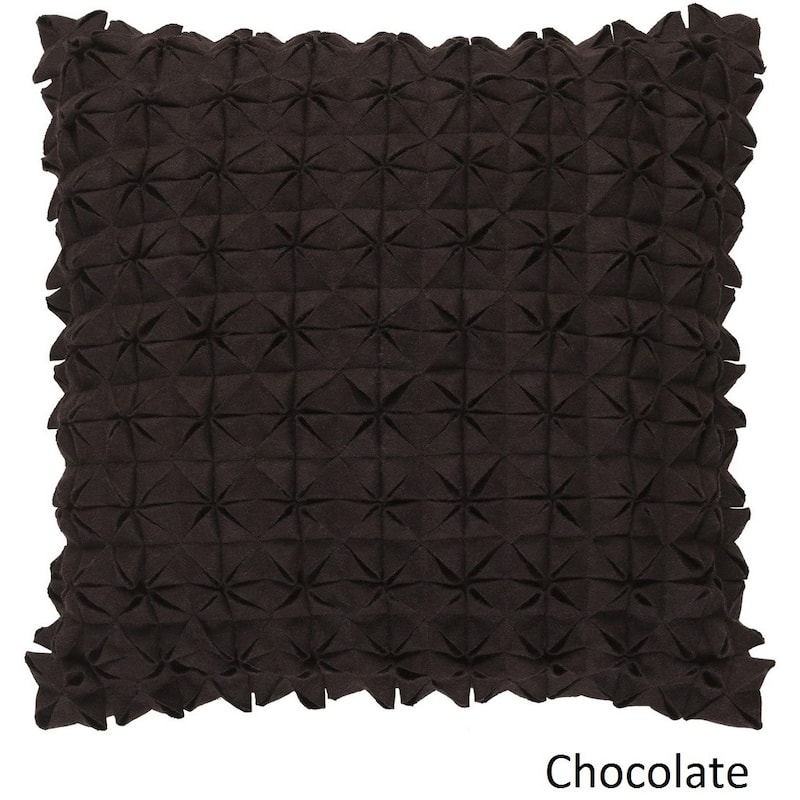 Decorative Real 20-inch Poly or Feather Down Filled Throw Pillow - Down - down chocolate
