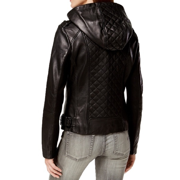 michael kors black hooded jacket