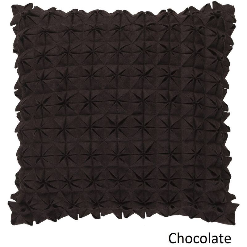 Decorative Real 18-inch Poly or Feather Down Filled Throw Pillow - Down - Chocolate