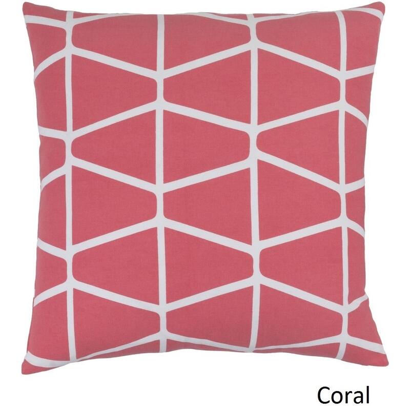 Artistic Weavers Decorative Pole 18-inch Poly or Feather Down Filled Throw Pillow - Down - Coral