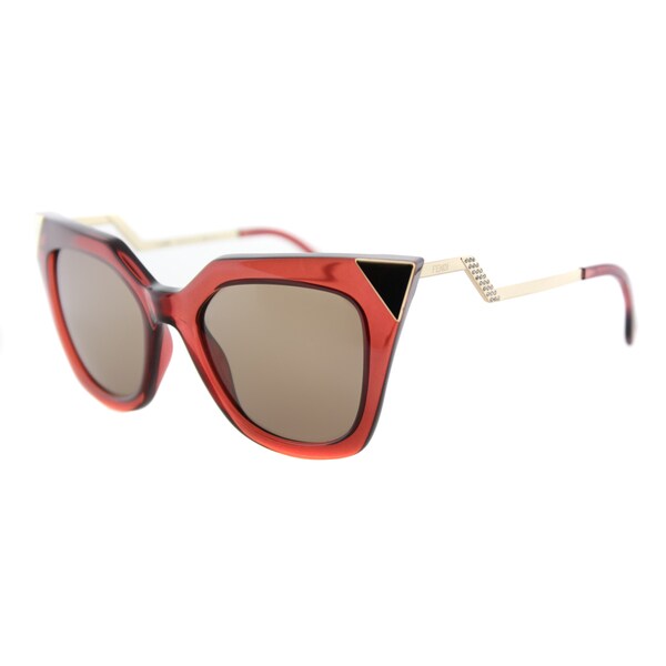 Fendi FF 0060 N9M Brick Gold Plastic Brown Mirror Lens Sunglasses. Opens flyout.